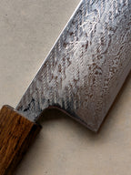 Ginsan Damascus Nawame Gyuto 210mm Black Oak