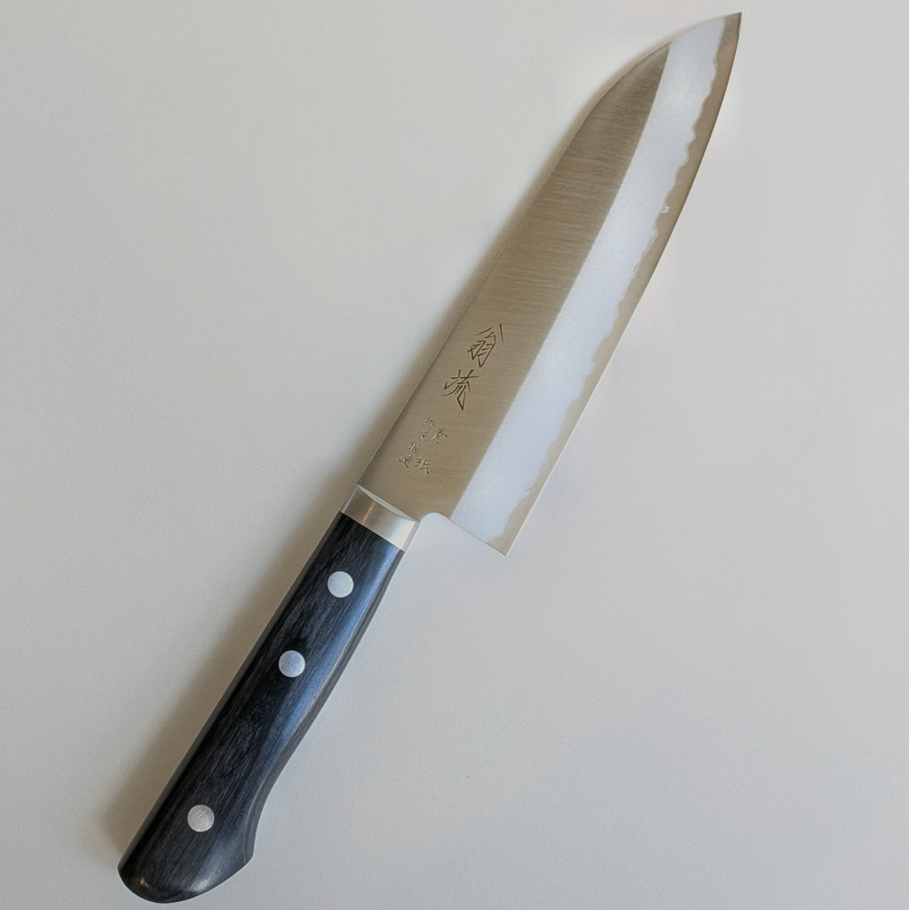 Blue Steel Santoku 165mm Black Pakkawood Handle with Bolster