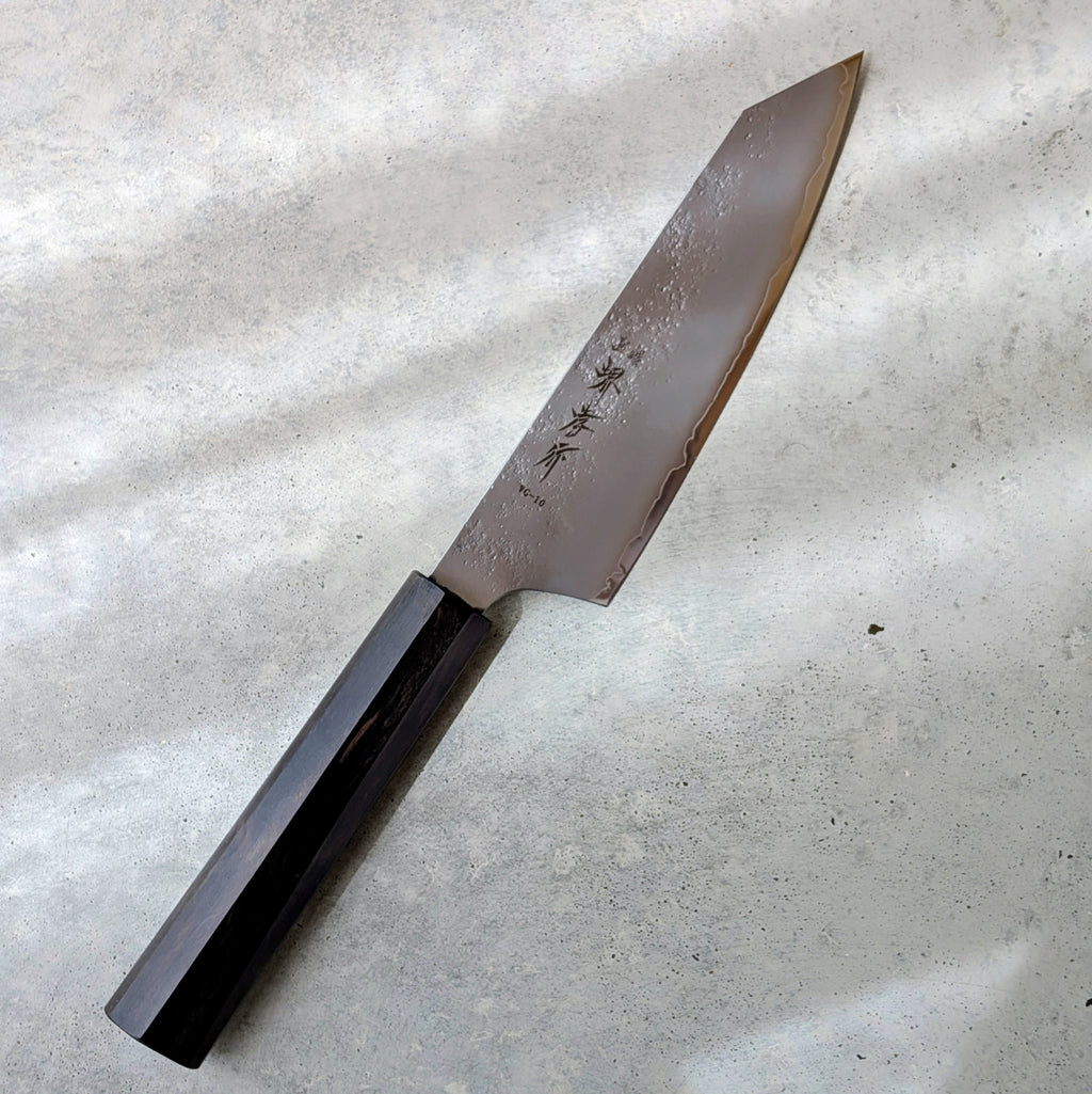 VG10 Nashiji Wa Kengata Santoku 160mm Ebony Handle