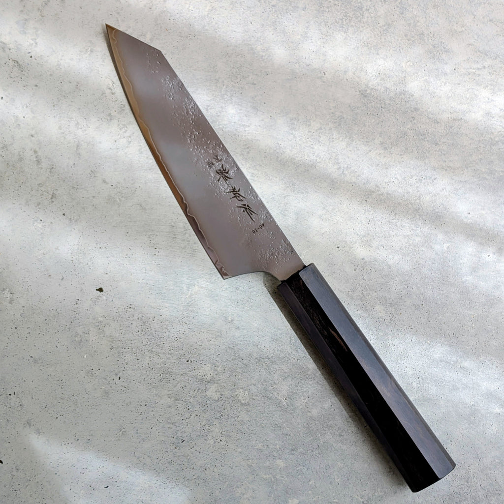 VG10 Nashiji Wa Kengata Santoku 160mm Ebony Handle
