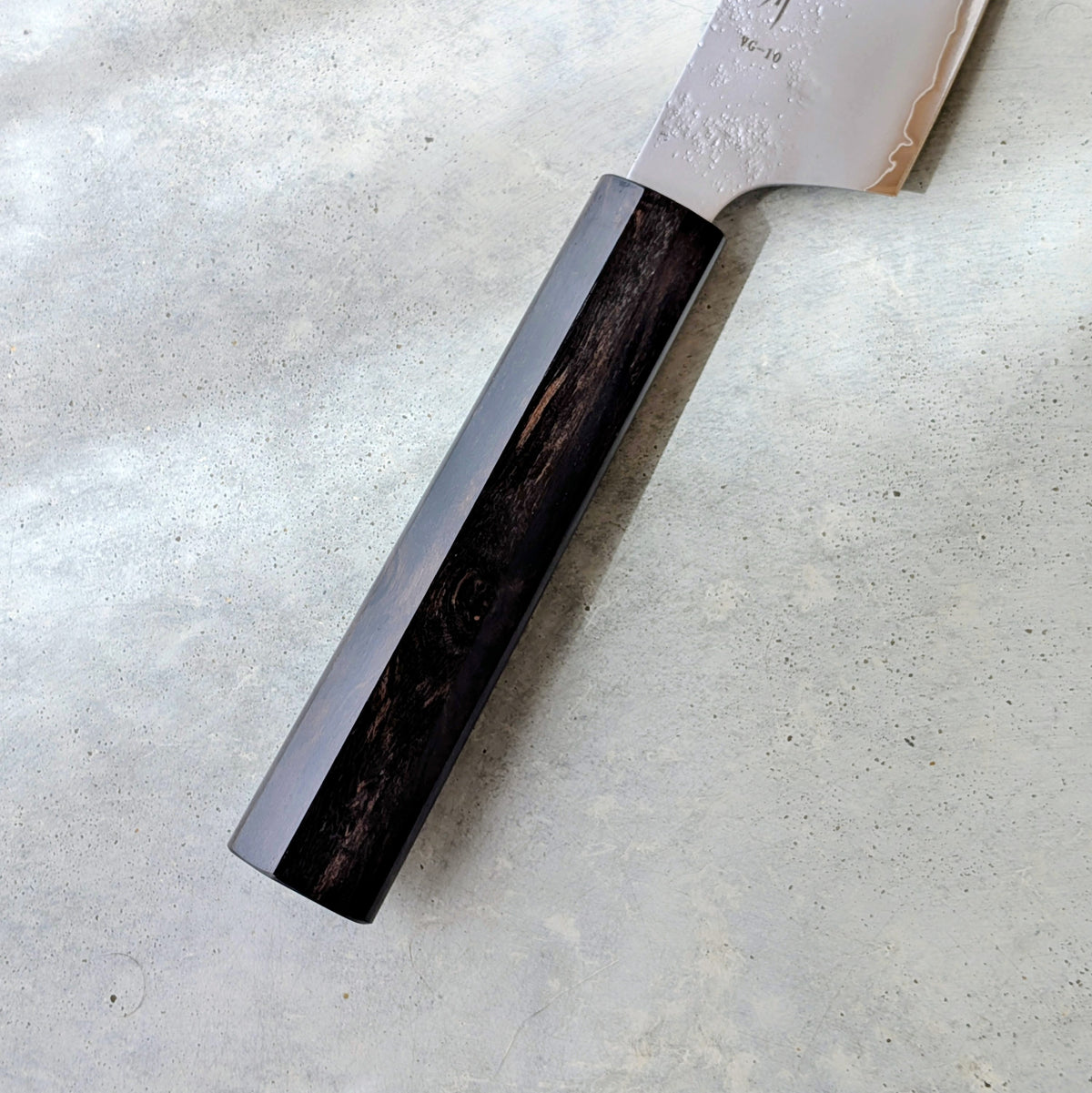 VG10 Nashiji Wa Kengata Santoku 160mm Ebony Handle