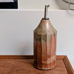 Shino + Wood Ash Ceramic Oil Bottle