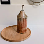 Shino + Wood Ash Ceramic Oil Bottle