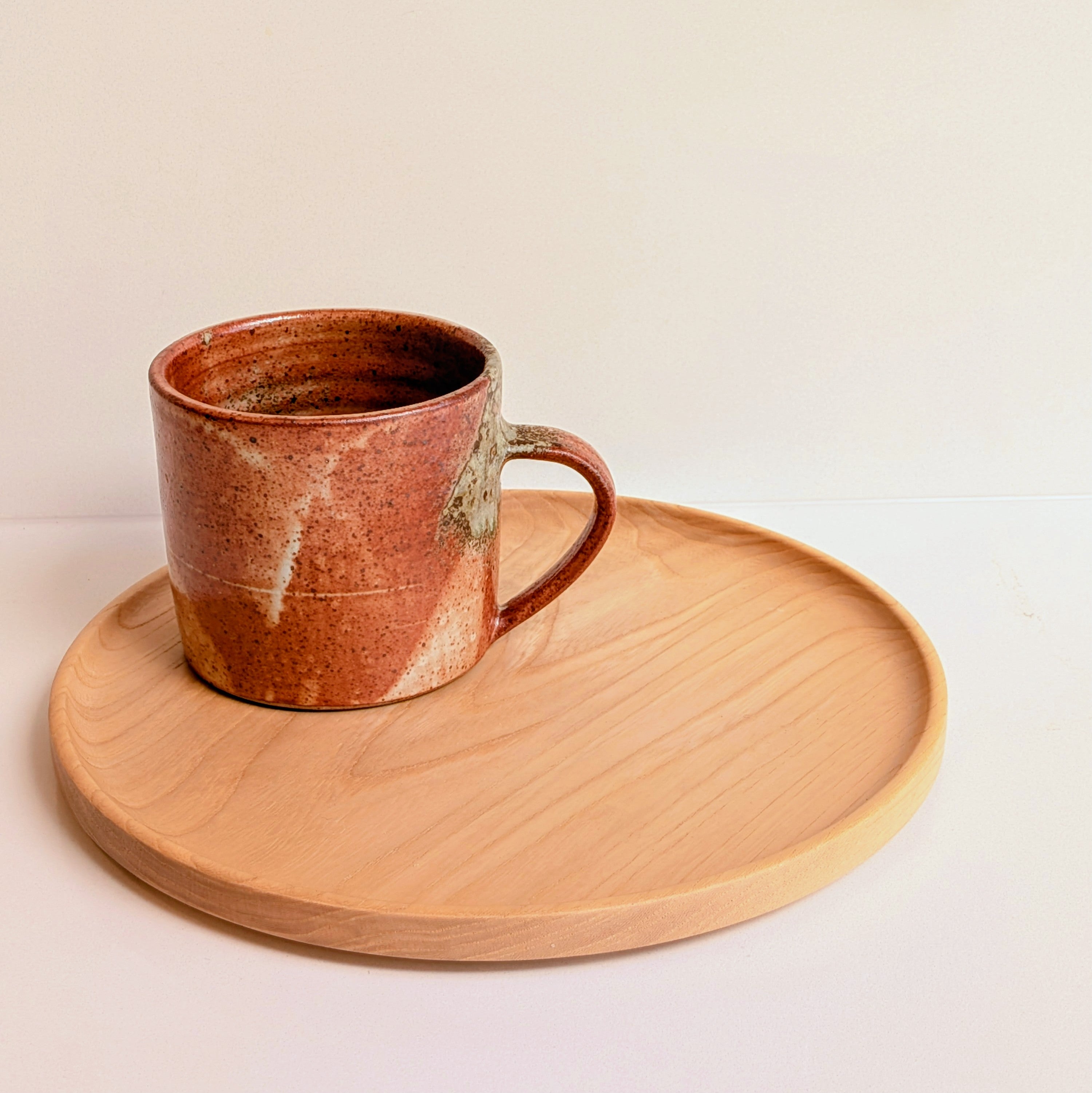 Ash & Shino Glaze Carved Everyday Cup by Scree Ceramics