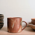 Ash & Shino Glaze Carved Everyday Cup by Scree Ceramics