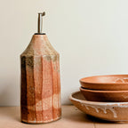 Shino + Wood Ash Ceramic Oil Bottle