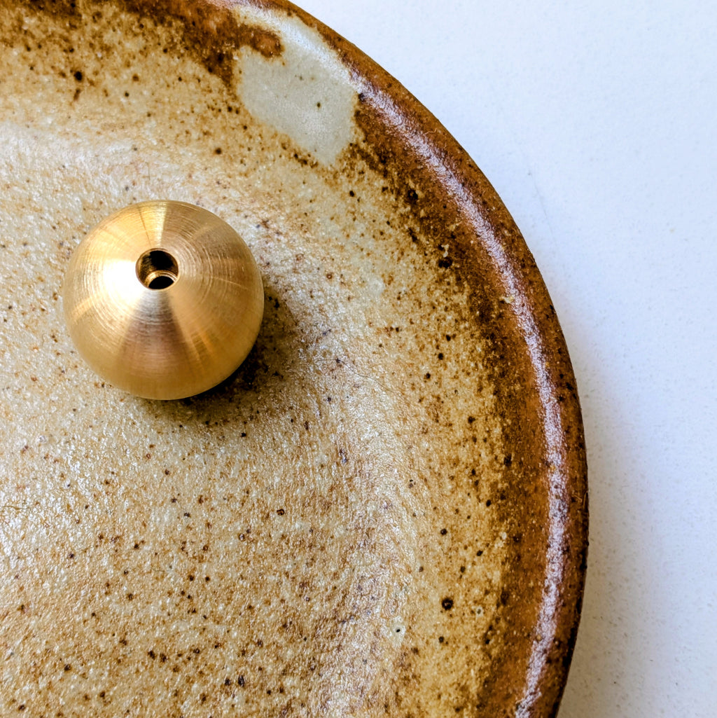 Brass Incense Holder Gold Finnish