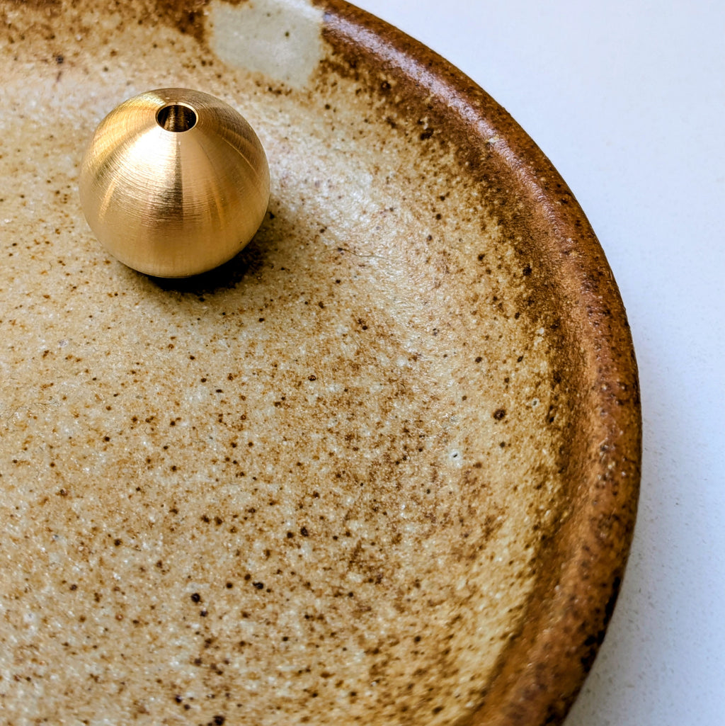 Brass Incense Holder Gold Finnish